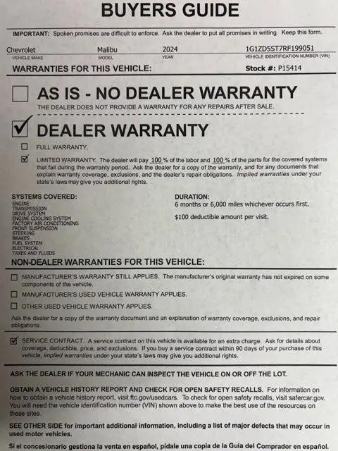 2024 Chevrolet Malibu 1LT