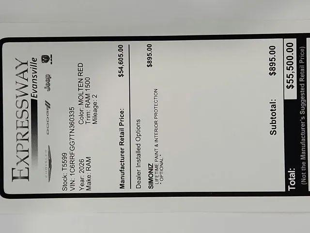 2026 Ram 1500 Express Crew Cab 4x4 5'7" Box