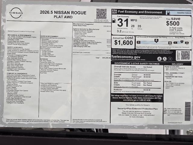 2026 Nissan Rogue Platinum