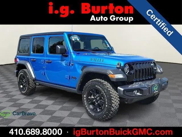 2022 Jeep Wrangler Unlimited Willys 4x4 for sale in Glen Burnie, MD