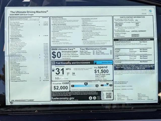 2026 BMW Coupe 228i