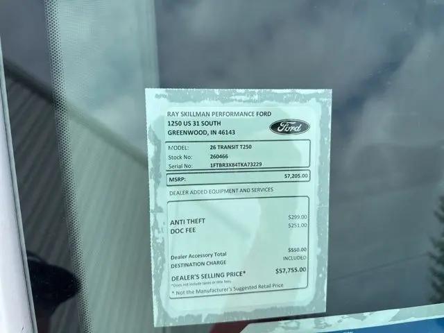2026 Ford Transit Cargo Van T-250