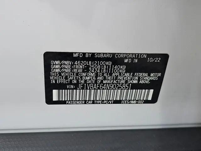 2022 Subaru WRX Premium