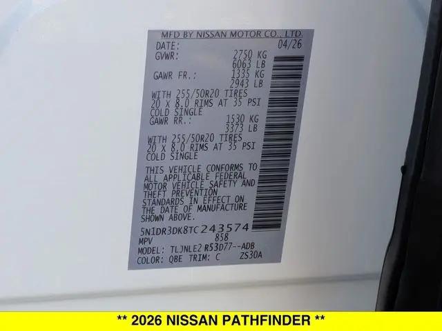 2026 Nissan Pathfinder Platinum