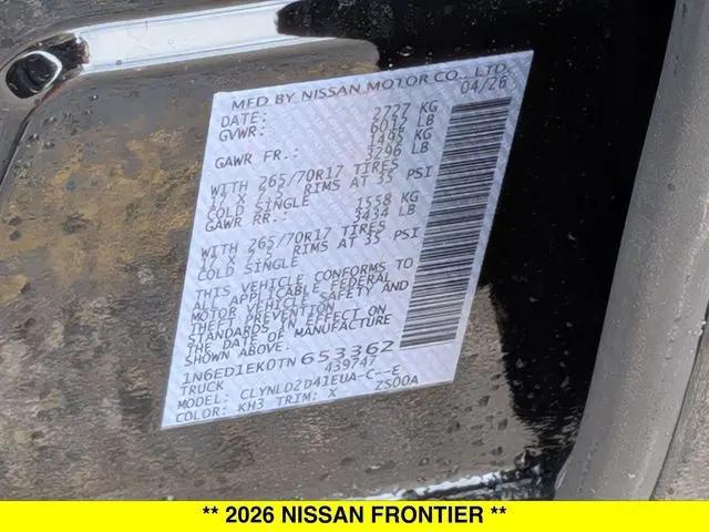 2026 Nissan Frontier Crew Cab PRO-4X 4x4