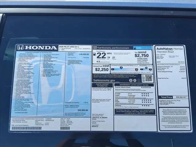 2026 Honda Pilot EX-L