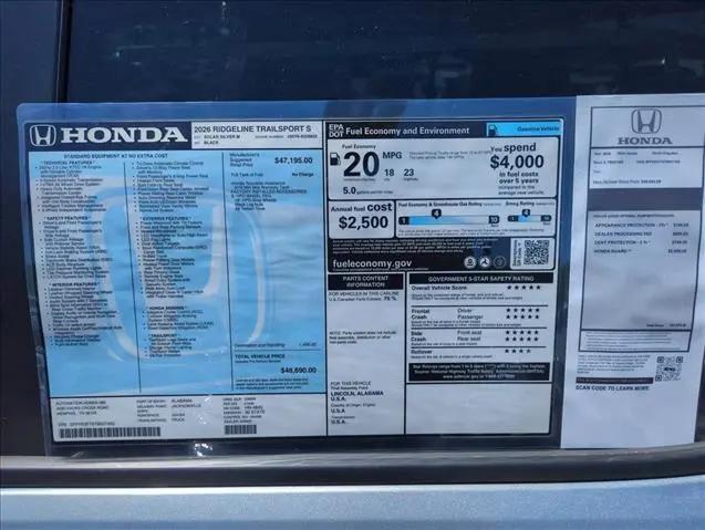 2026 Honda Ridgeline TrailSport+