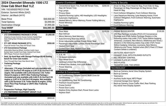 2024 Chevrolet Silverado 1500 4WD Crew Cab Short Bed LTZ