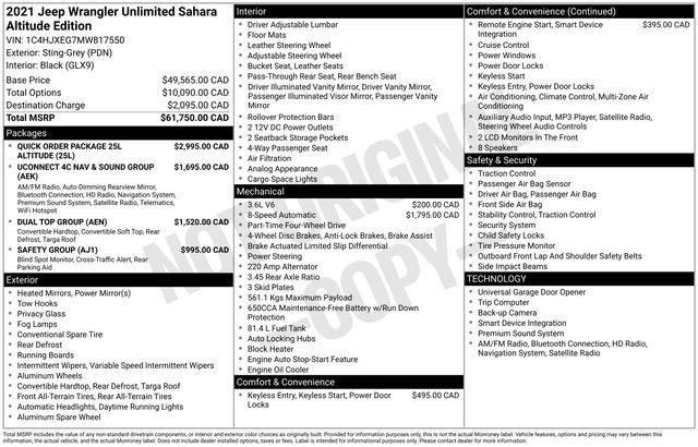 2021 Jeep Wrangler Unlimited Altitude