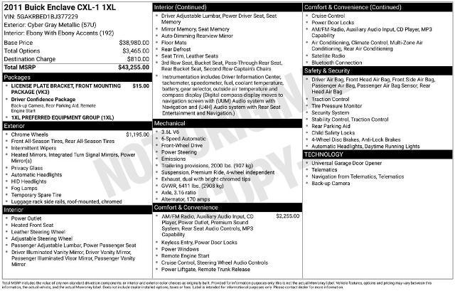 2011 Buick Enclave 1XL