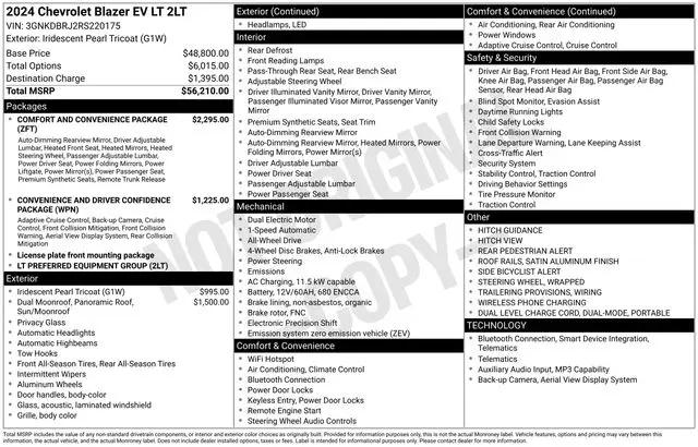 2024 Chevrolet V Blazer eAWD 2LT