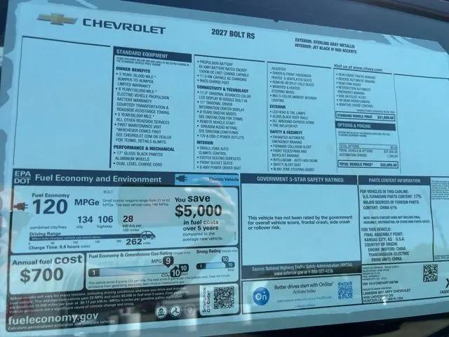 2027 Chevrolet Bolt RS FWD