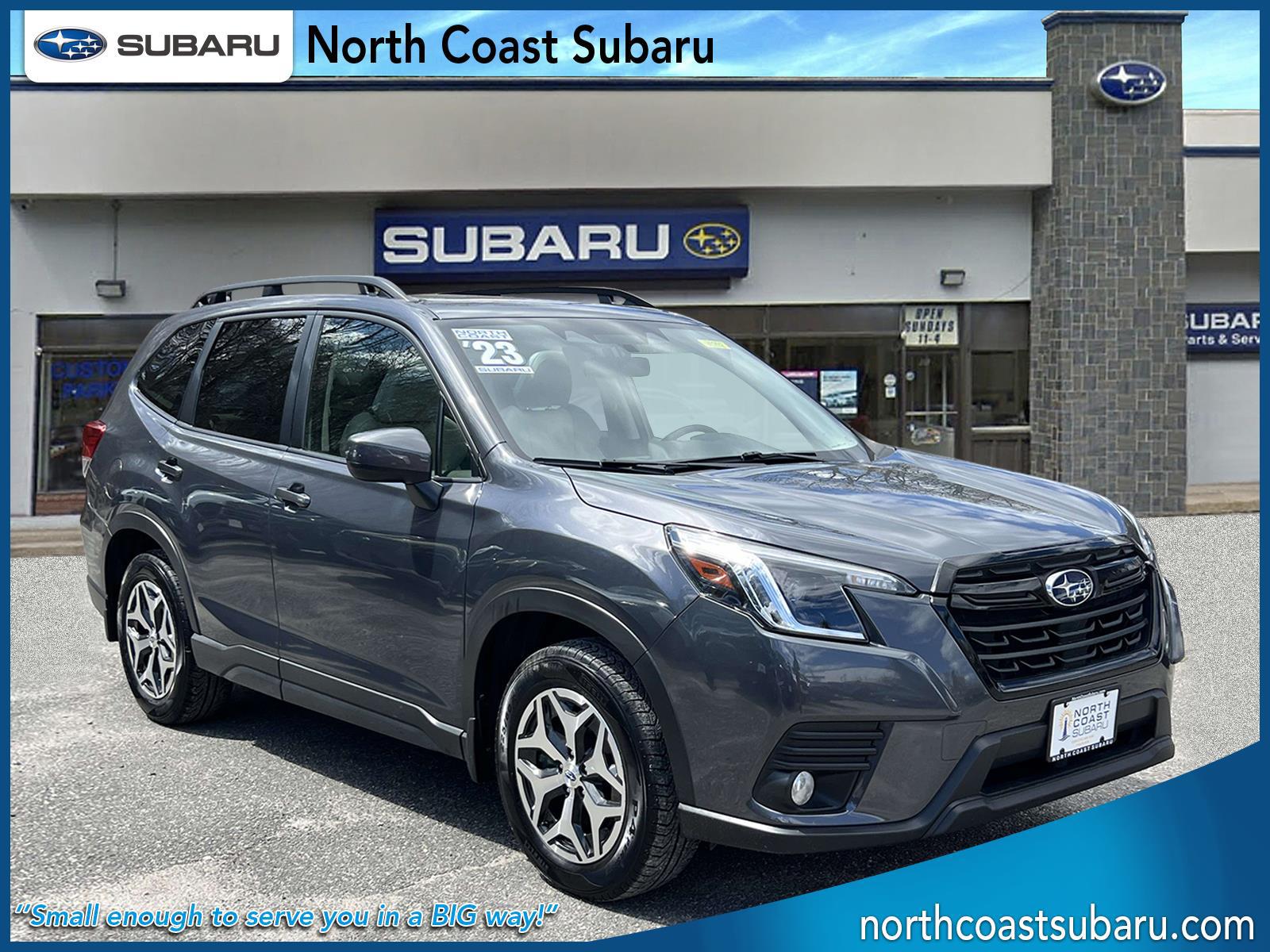 Magnetite Gray Metallic 2023 Subaru Forester Premium Crossover AWD SUV / Crossover All-Wheel Drive Continuously Variable Transmission