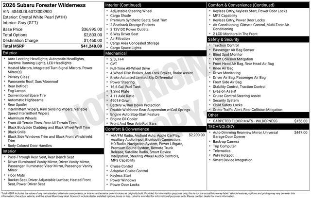 2026 Subaru Forester Wilderness