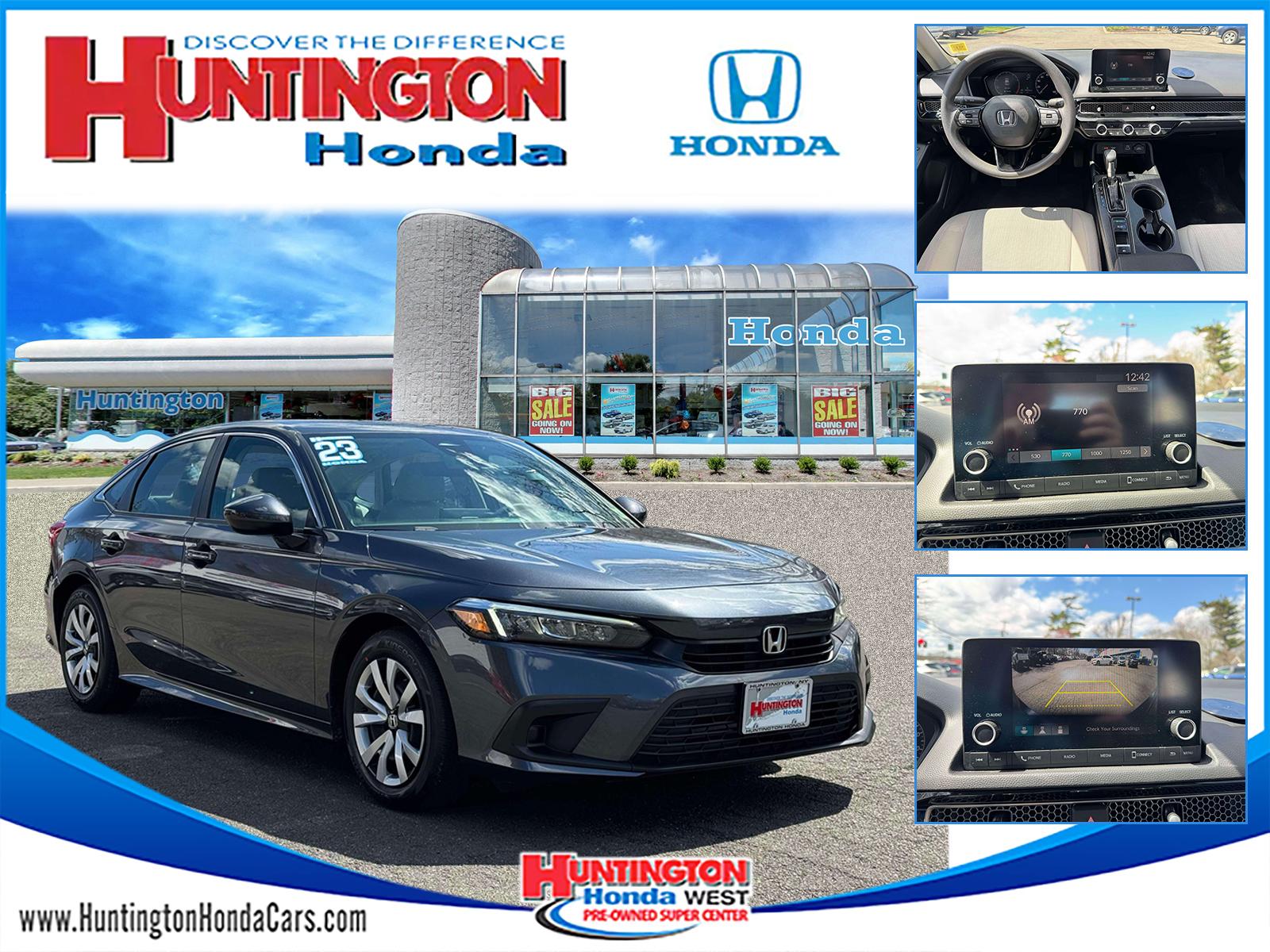 Meteorite Gray Metallic 2023 Honda Civic LX FWD Sedan Front-Wheel Drive Automatic