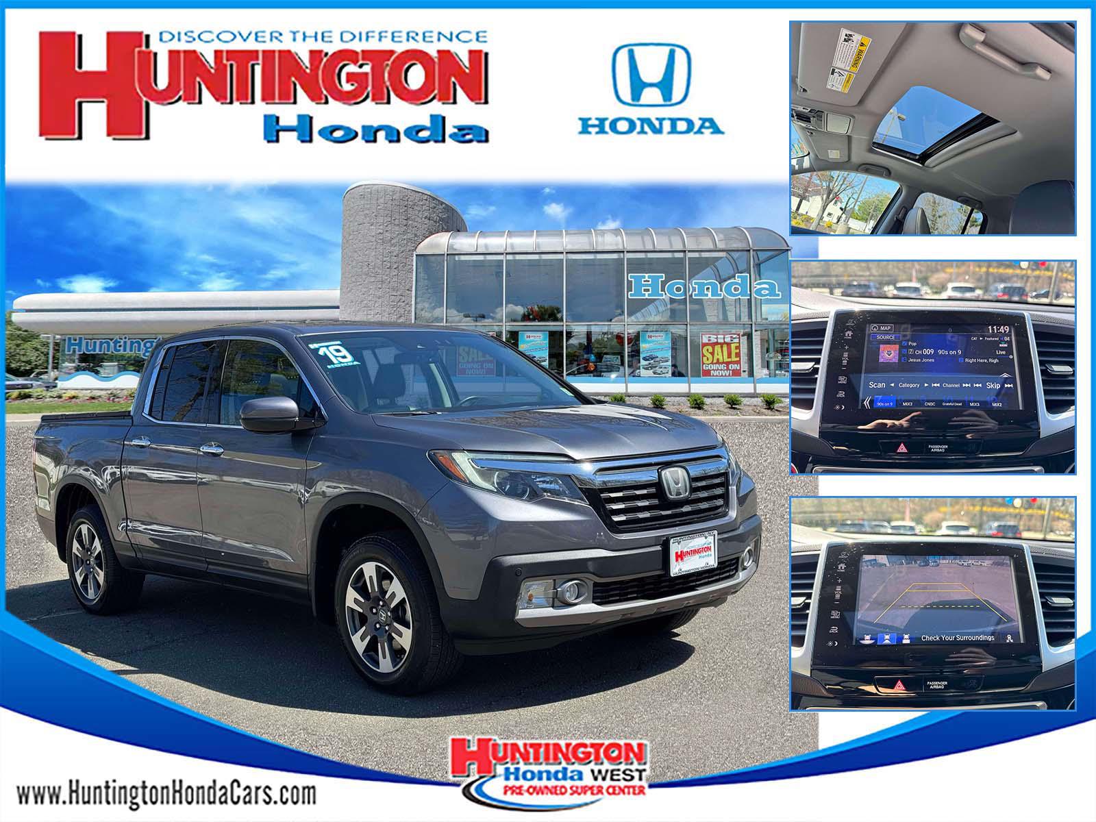 Gray (Modern Steel Metallic) 2019 Honda Ridgeline RTL-E AWD Pickup Truck All-Wheel Drive Automatic