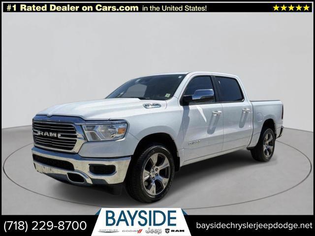 Bright White Clearcoat 2024 RAM 1500 Laramie Crew Cab RWD Pickup Truck 4X2 Automatic