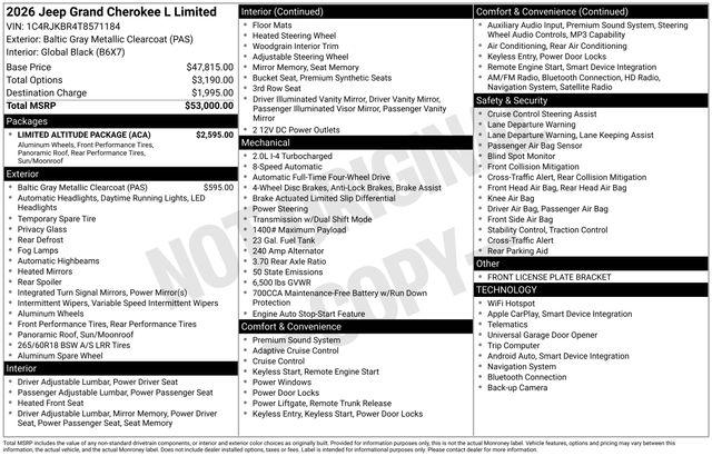 2026 Jeep Grand Cherokee L Limited 4x4