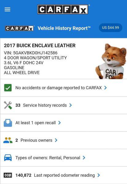 2017 Buick Enclave Leather
