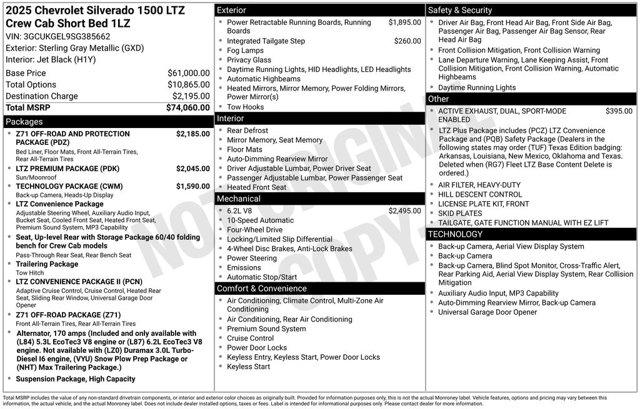 2025 Chevrolet Silverado 1500 4WD Crew Cab Short Bed LTZ