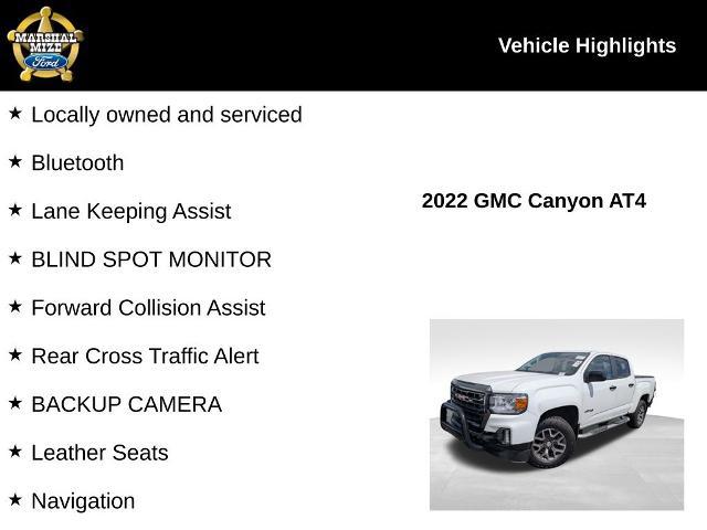 2022 GMC Canyon 4WD Crew Cab Short Box AT4 - Leather