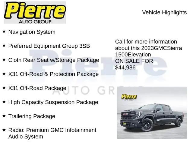 2023 GMC Sierra 1500 4WD Crew Cab Standard Box Elevation