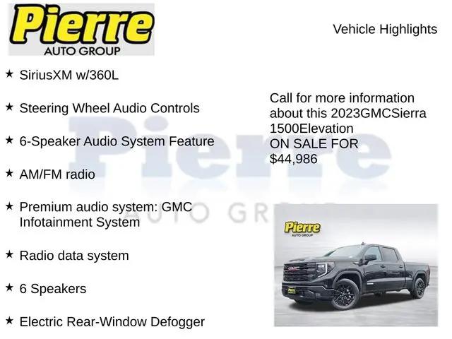 2023 GMC Sierra 1500 4WD Crew Cab Standard Box Elevation
