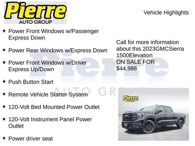 2023 GMC Sierra 1500 4WD Crew Cab Standard Box Elevation