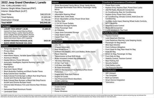 2022 Jeep Grand Cherokee L Laredo 4x2