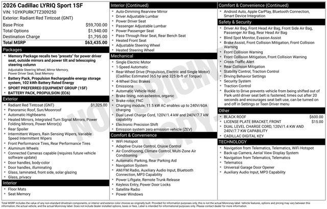 2026 Cadillac iQ Sport AWD