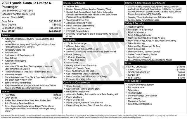 2026 Hyundai Santa Fe Limited