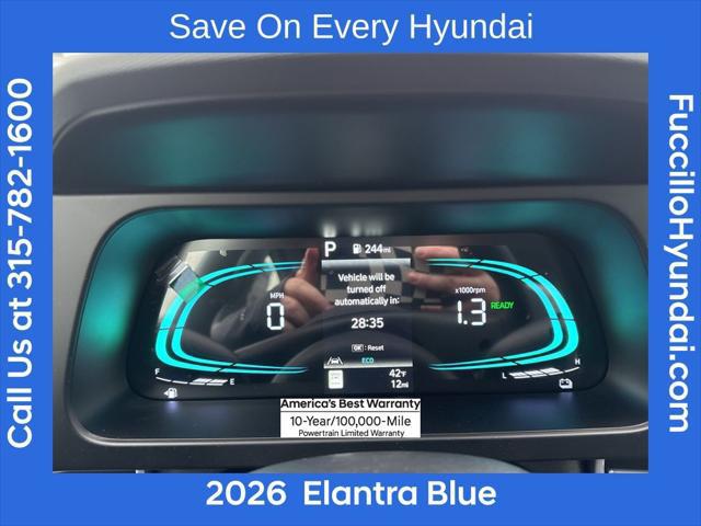 2026 Hyundai Elantra Hybrid Blue