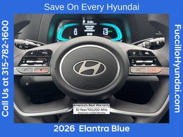 2026 Hyundai Elantra Hybrid Blue