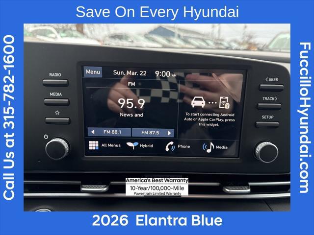 2026 Hyundai Elantra Hybrid Blue