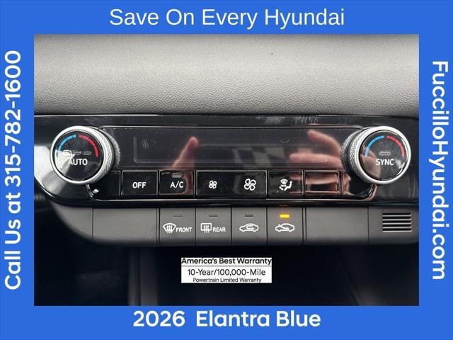2026 Hyundai Elantra Hybrid Blue