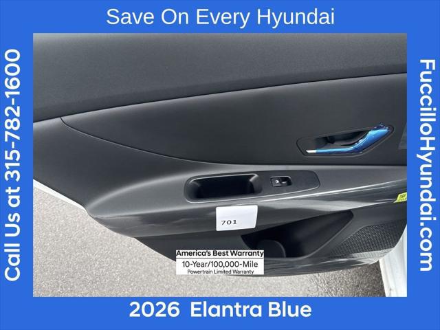 2026 Hyundai Elantra Hybrid Blue
