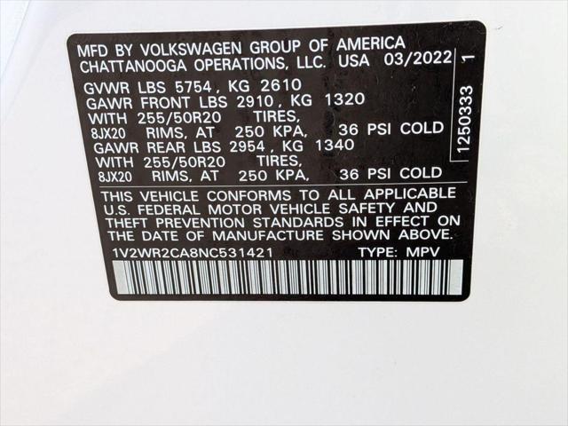 2022 Volkswagen Atlas 3.6L V6 SE w/Technology