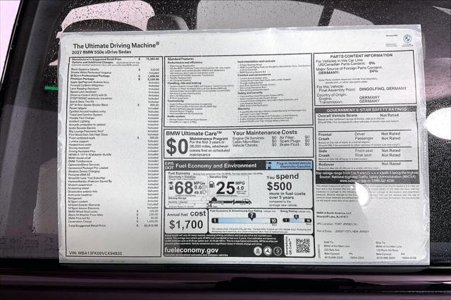 2027 BMW 5 Series 550e xDrive
