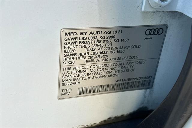 2022 Audi Q7 Premium 45 TFSI quattro Tiptronic