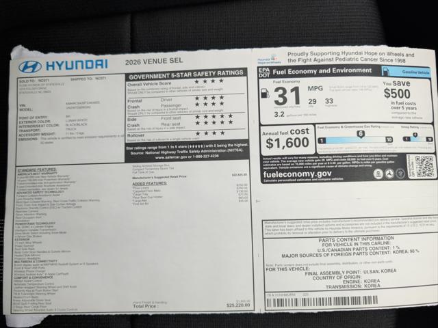 2026 Hyundai Venue SEL