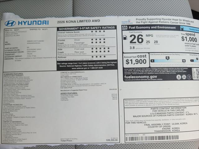 2026 Hyundai Kona Limited