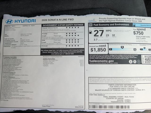 2026 Hyundai Sonata N Line