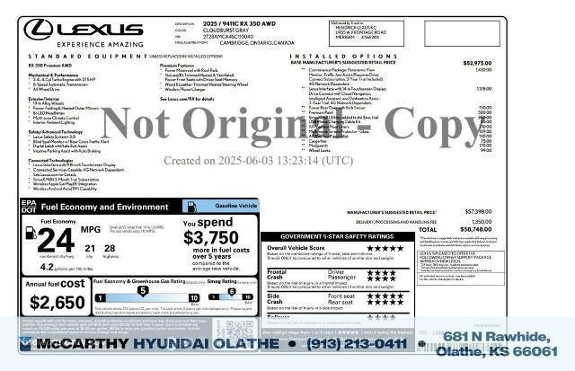 2025 Lexus RX 350 Premium