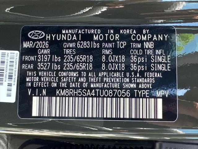 2026 Hyundai Palisade Blue SEL Premium 7P
