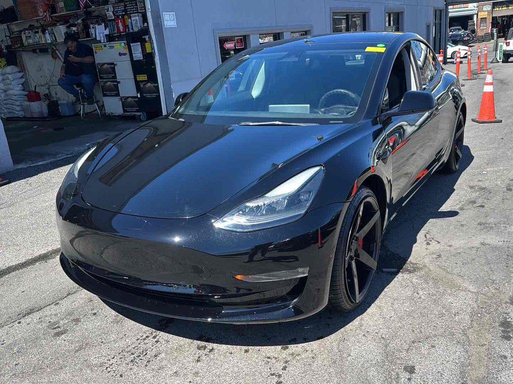 Solid Black 2022 Tesla Model 3 Performance AWD Sedan All-Wheel Drive Automatic