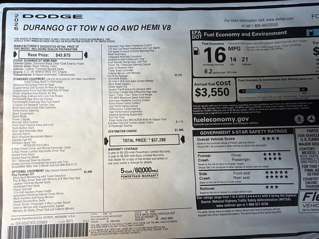 2026 Dodge Durango GT Plus HEMI V8