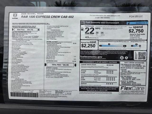 2026 RAM 1500 RAM 1500 EXPRESS CREW CAB 4X2 57 BOX