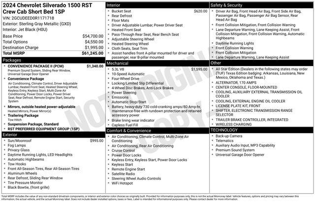 2024 Chevrolet Silverado 1500 4WD Crew Cab Short Bed RST