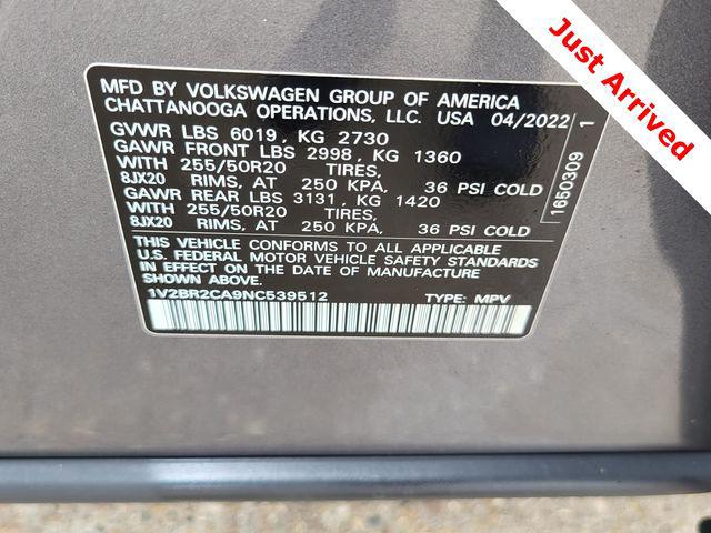 2022 Volkswagen Atlas 3.6L V6 SEL