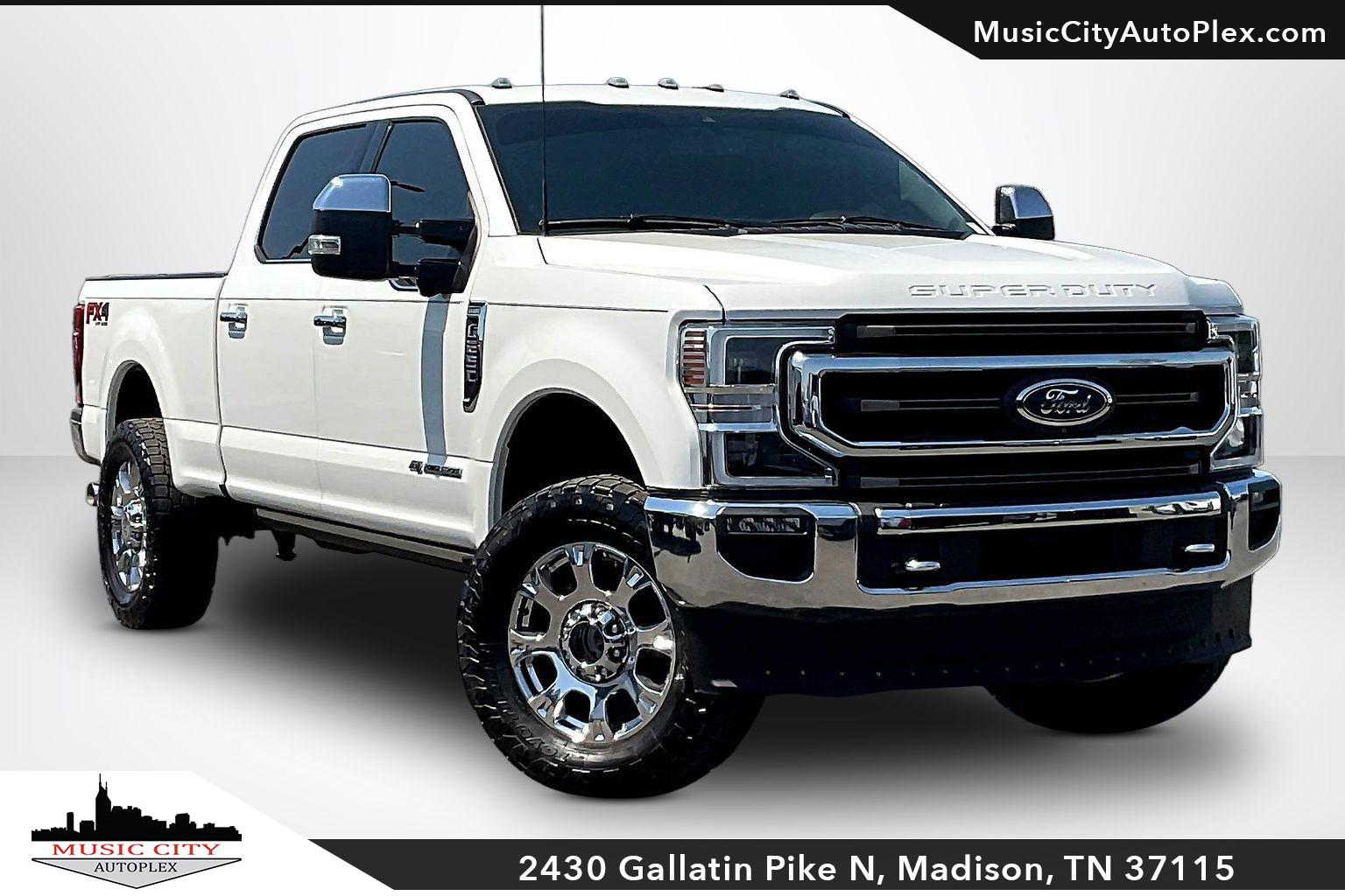STAR WHITE 2022 Ford F-250 Super Duty King Ranch Crew Cab 4WD Pickup Truck Four-Wheel Drive Automatic